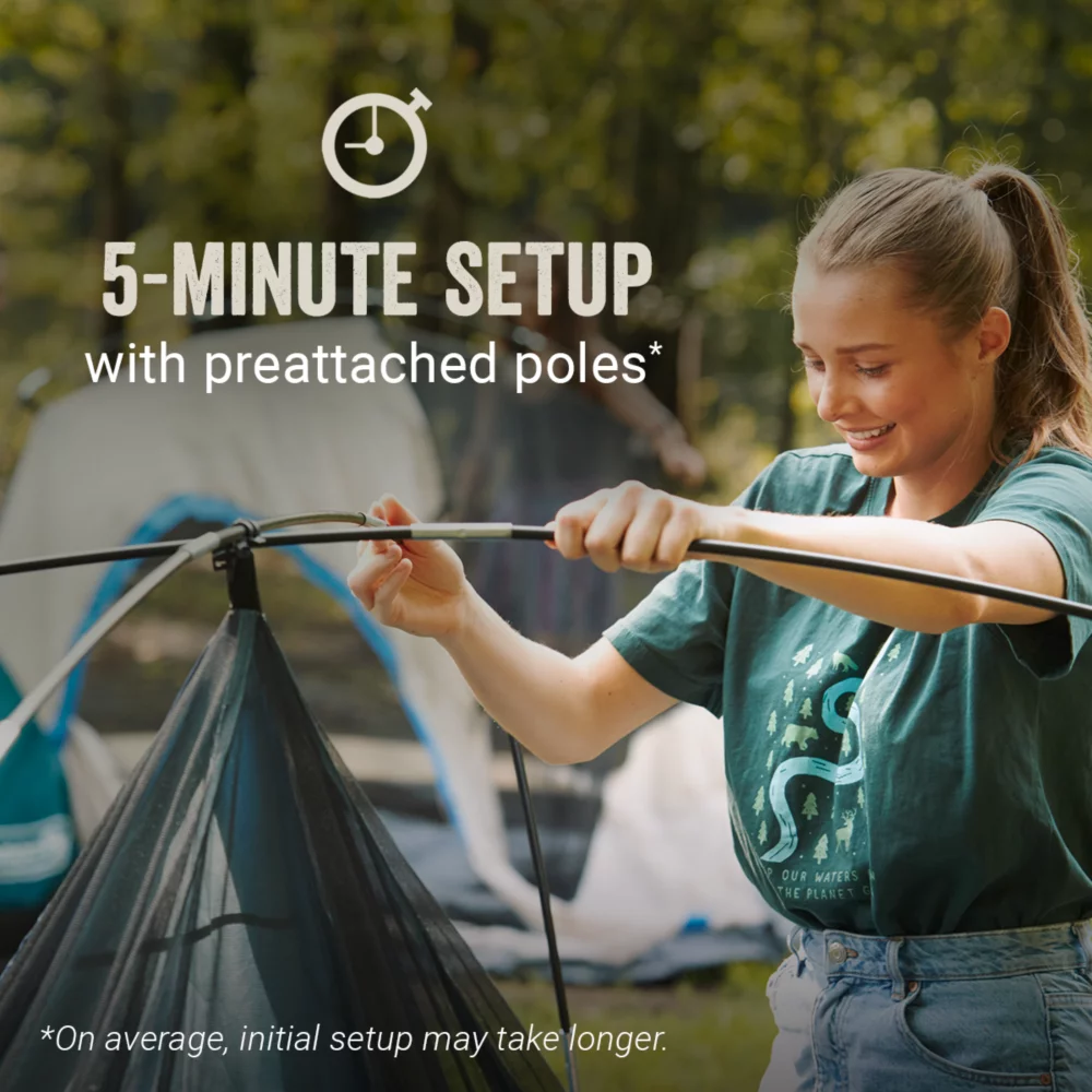 Coleman Skydome™ 8-Person Camping Tent With Screen Room, Rock Grey - Image 2